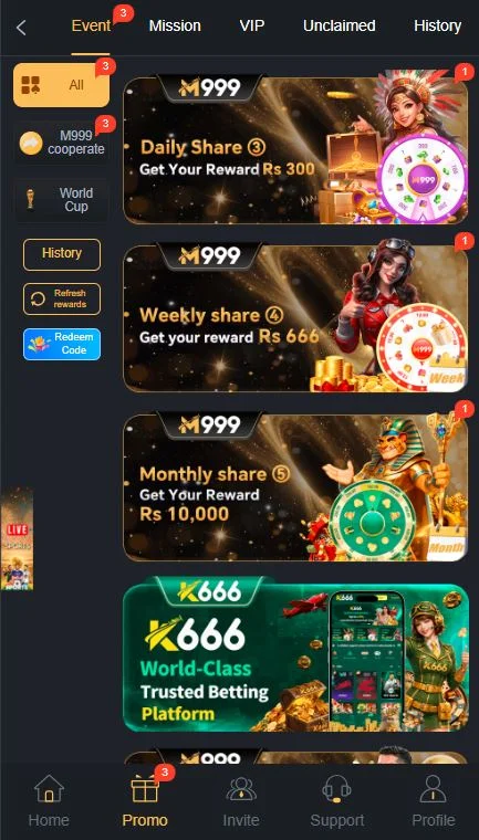 m999 bonuses